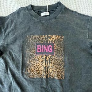 NWT Anine Bing Harley Tee Dress Charcoal S